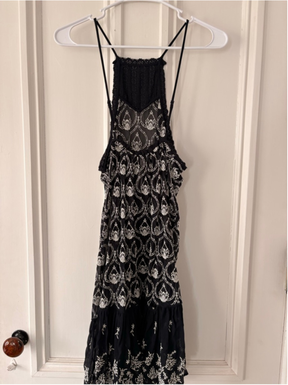 Anthropologie Black & White Embroidered Mini Dress XS - Picture 2 of 6